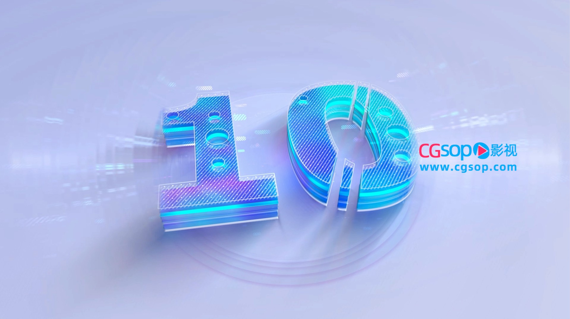 logo倒计时科技风AE模板