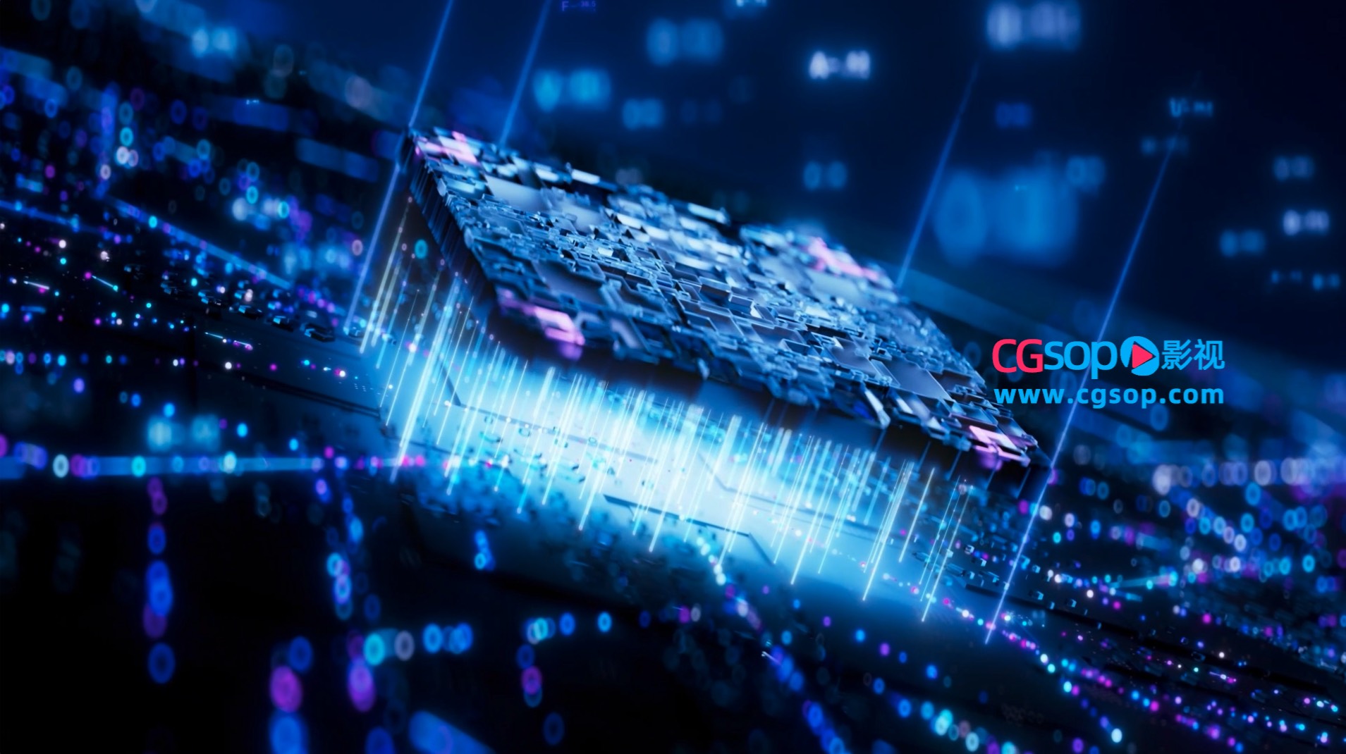 cpu科技大数据片头AE模板