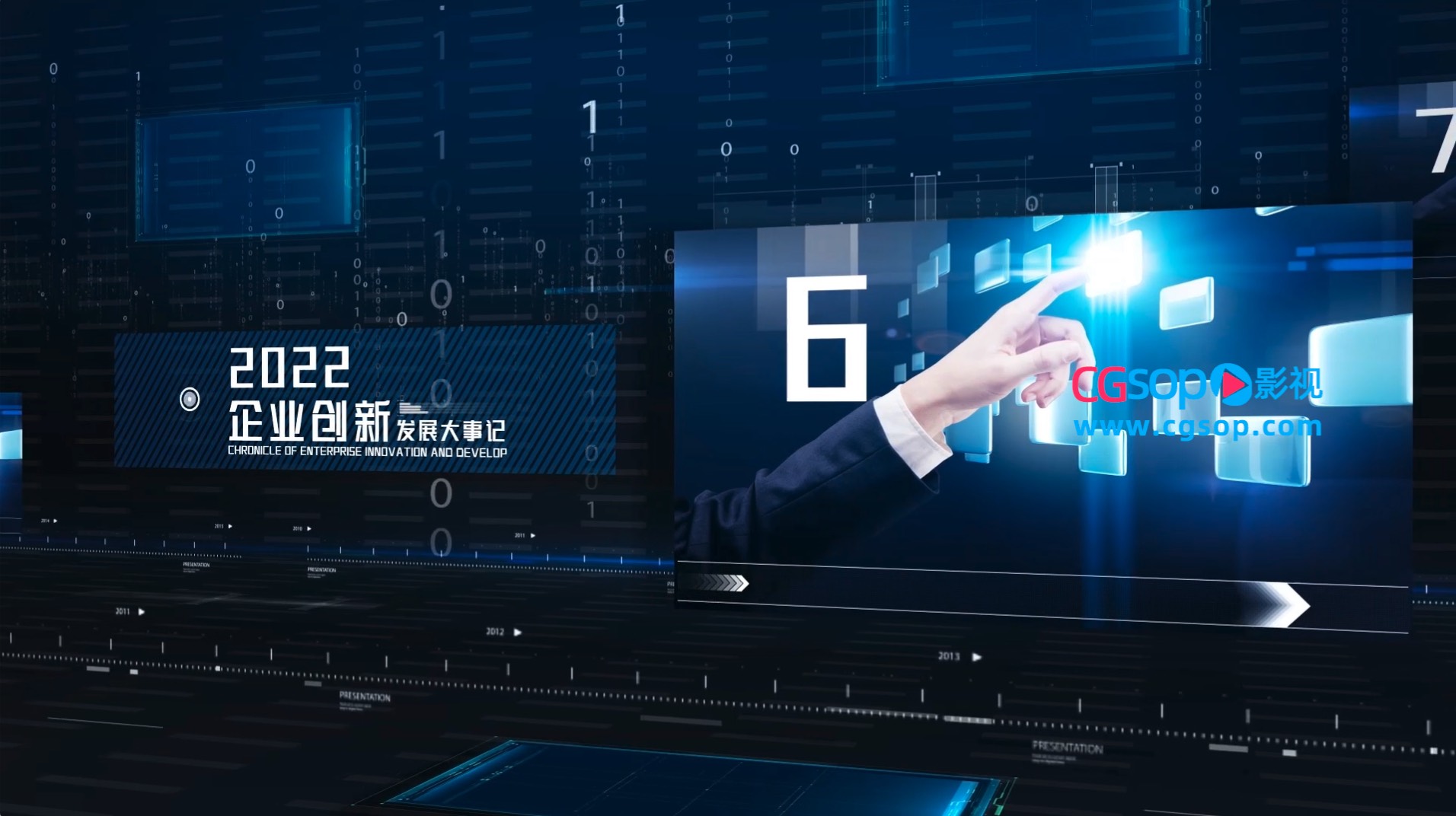 现代科创企业发展时间轴AE模板