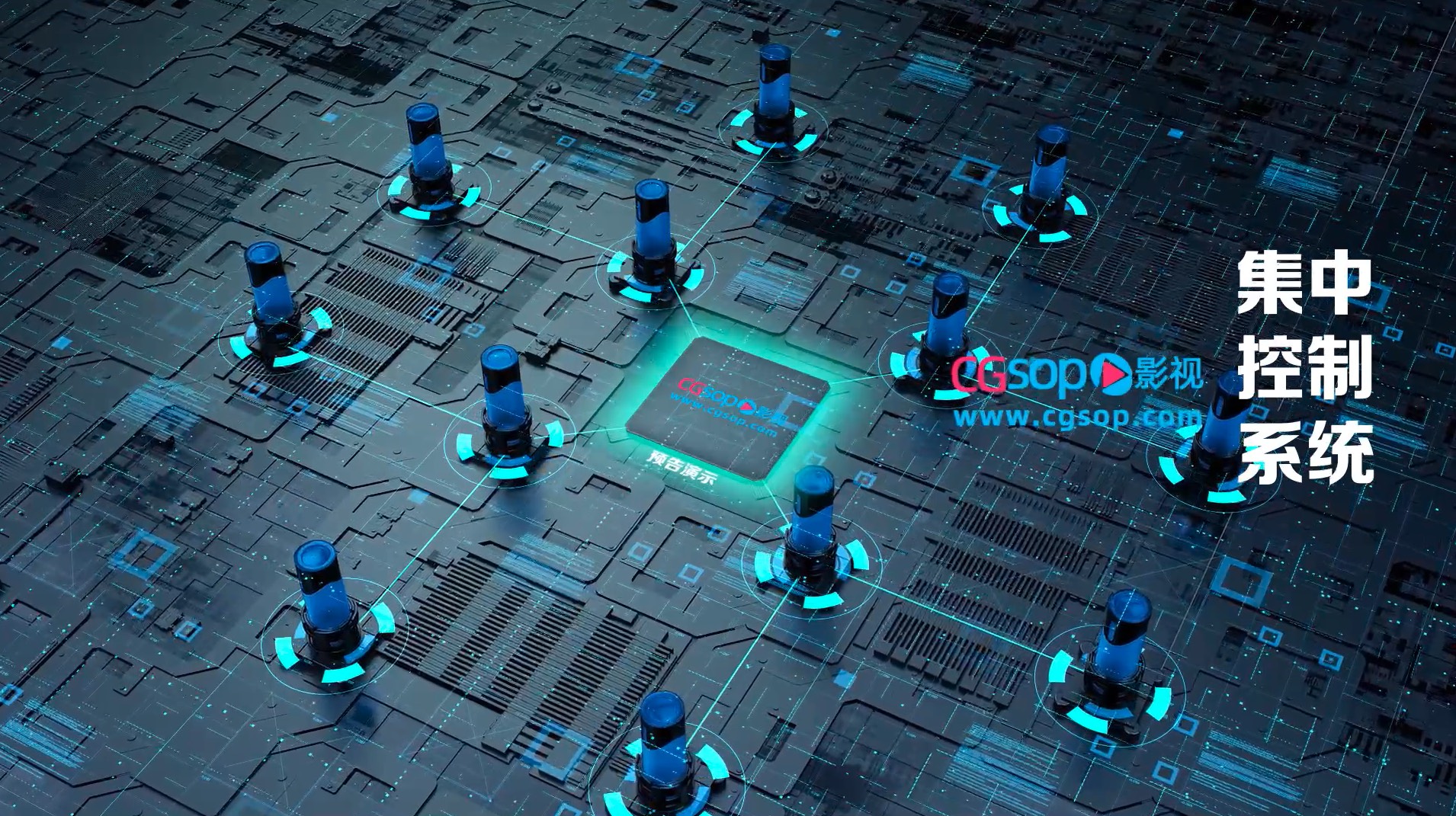 数字科技宣传演示场景动画AE模板