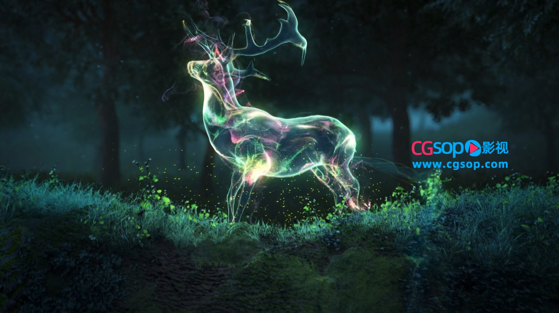 logo神奇光线小鹿片头AE模板