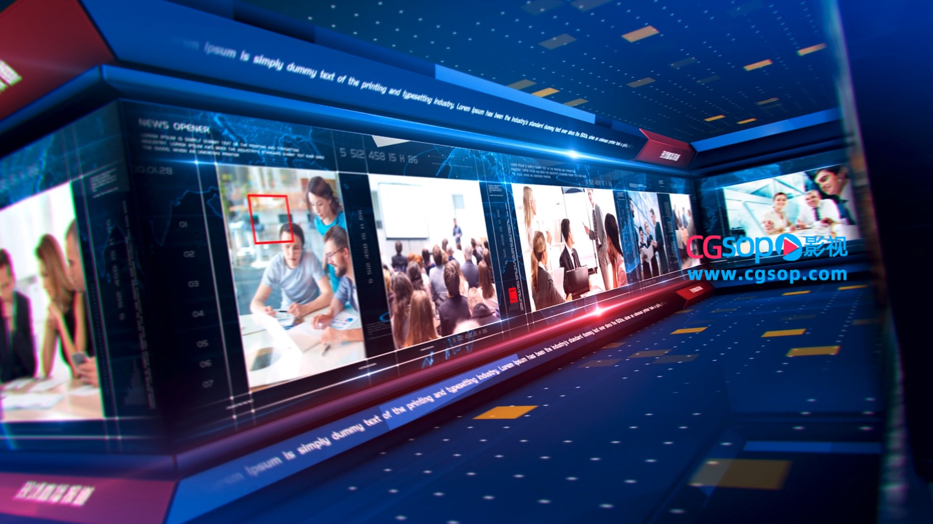 新闻电视频道片头动画AE模板