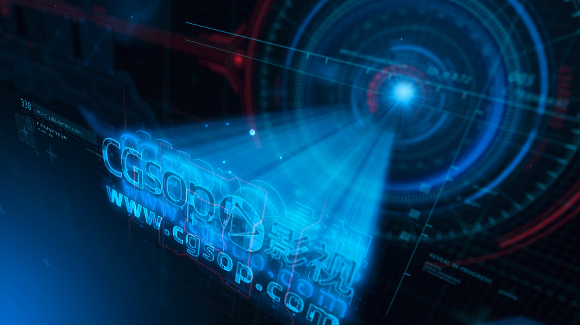 logo科技元素片头AE模板