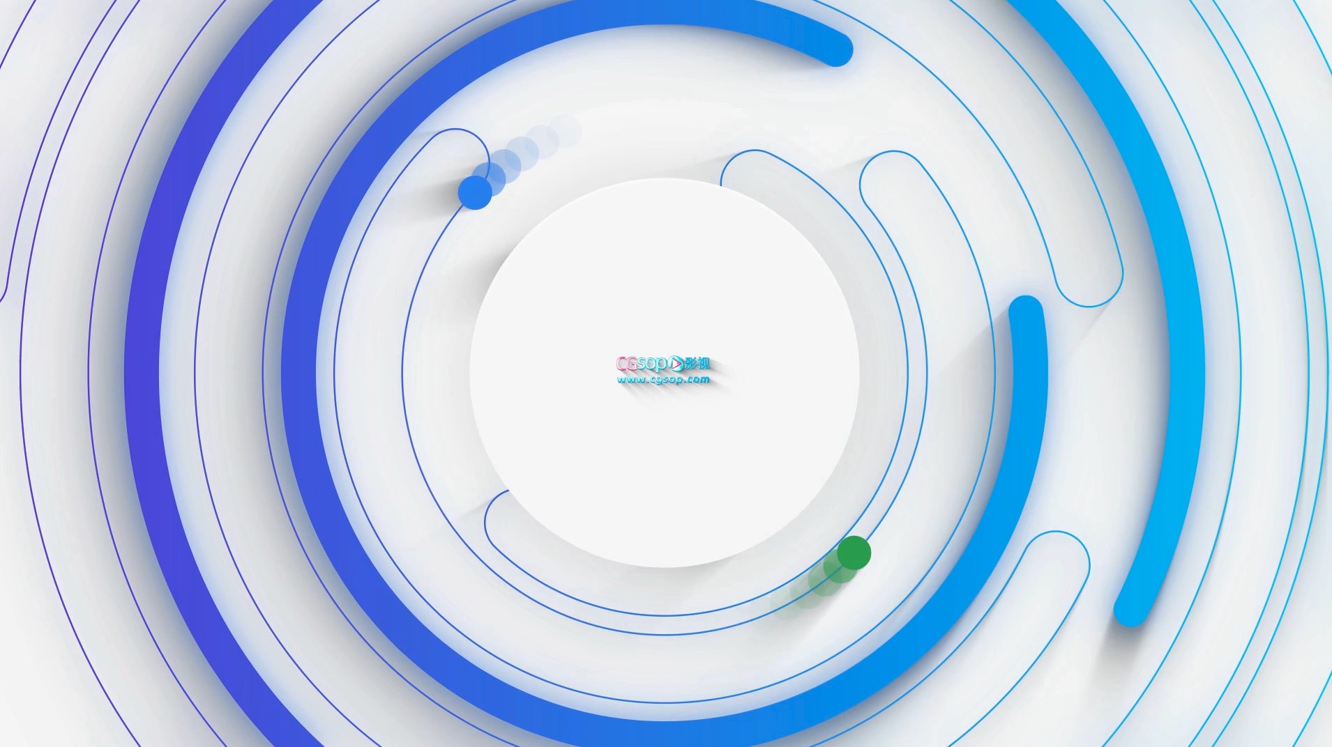 logo环形多彩片头AE模板