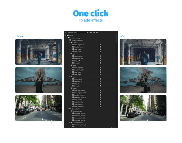 方便的Premiere过渡产品效果