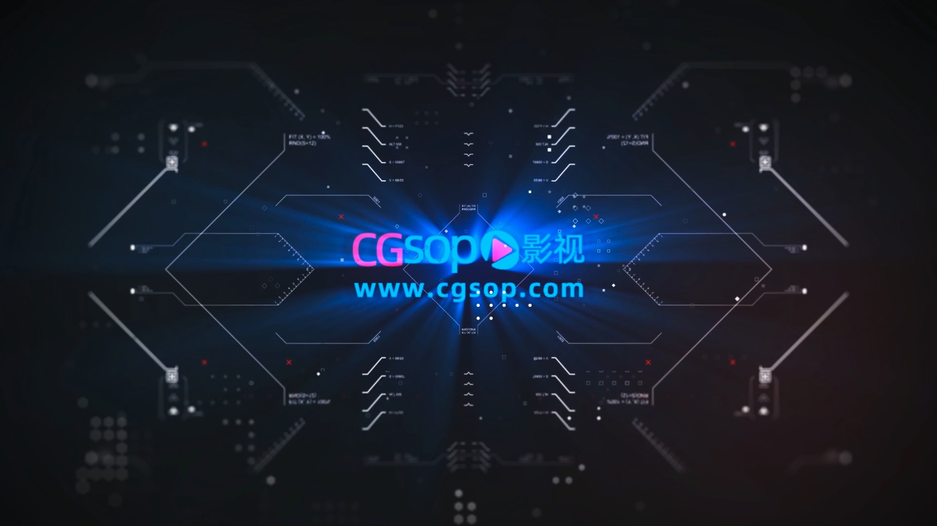 logo科技毛刺特效片头AE模板