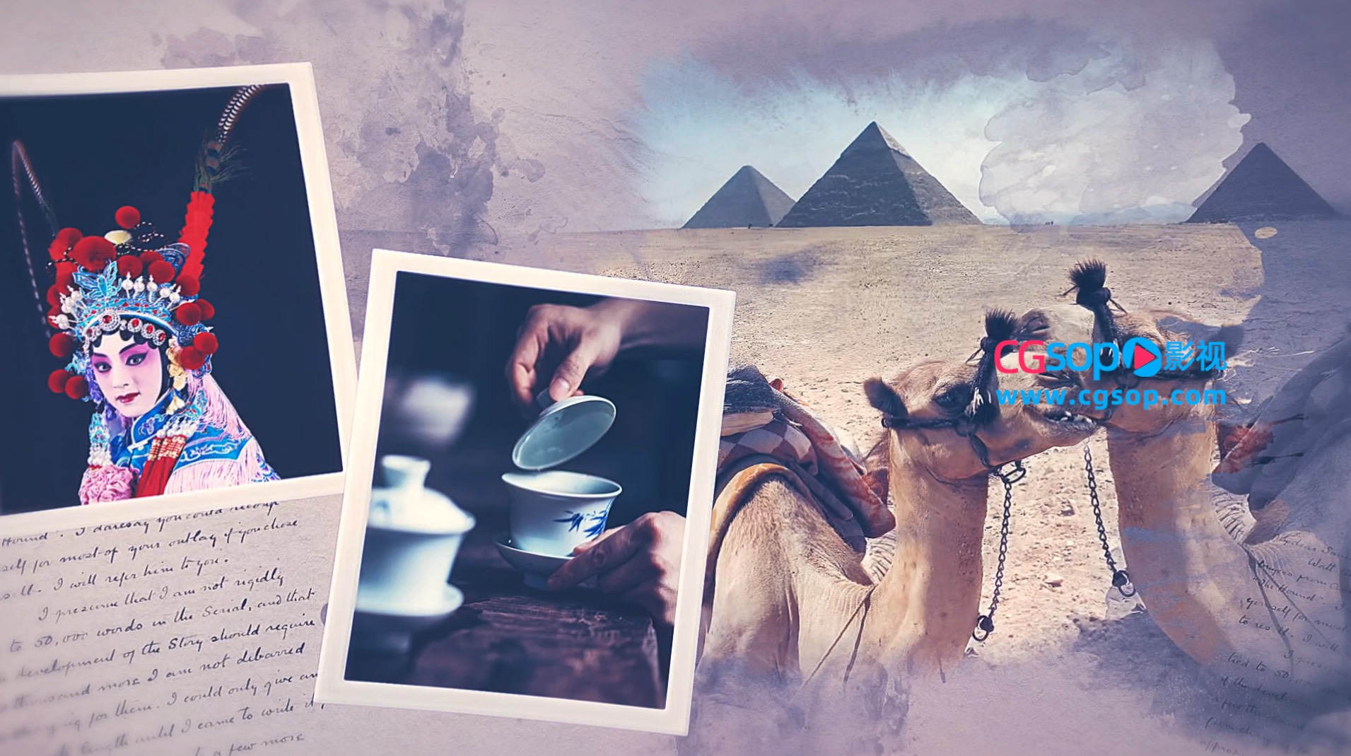 历史水墨图文AE模板