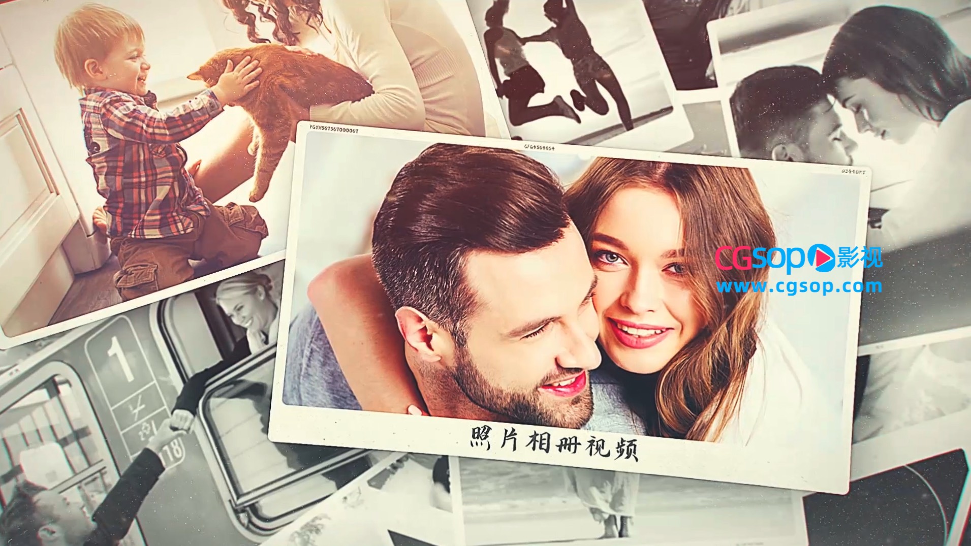 回忆照片幻灯片家庭相册视频动画AE模板