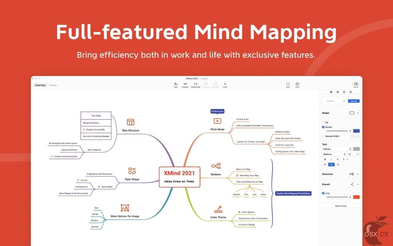 XMind For Mac v22.11.2677 强大的思维导图软件