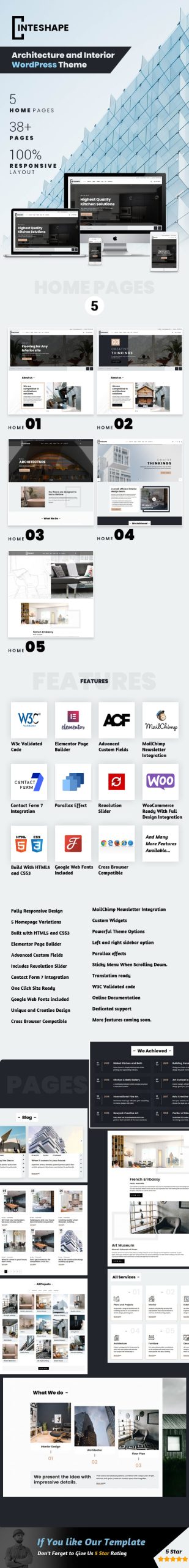 Inteshape -建筑与室内WordPress主题