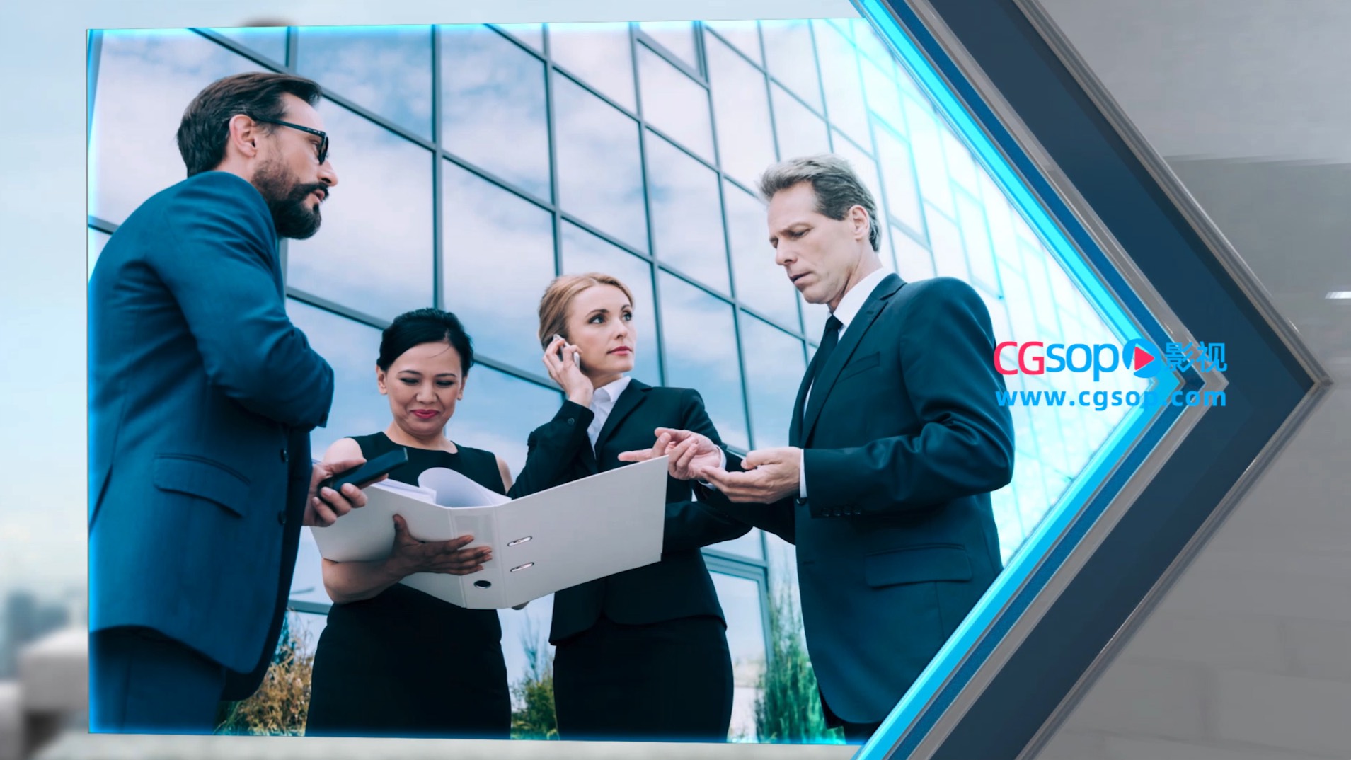 简约大气标题模块AE模板