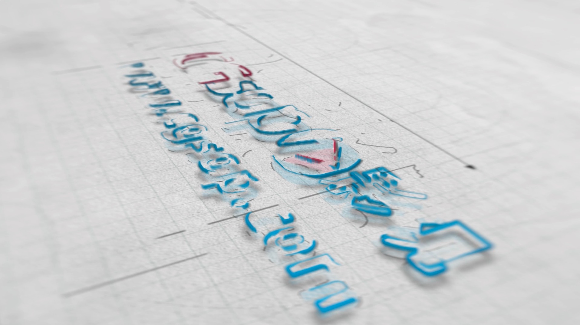 logo三维线条科技AE模板