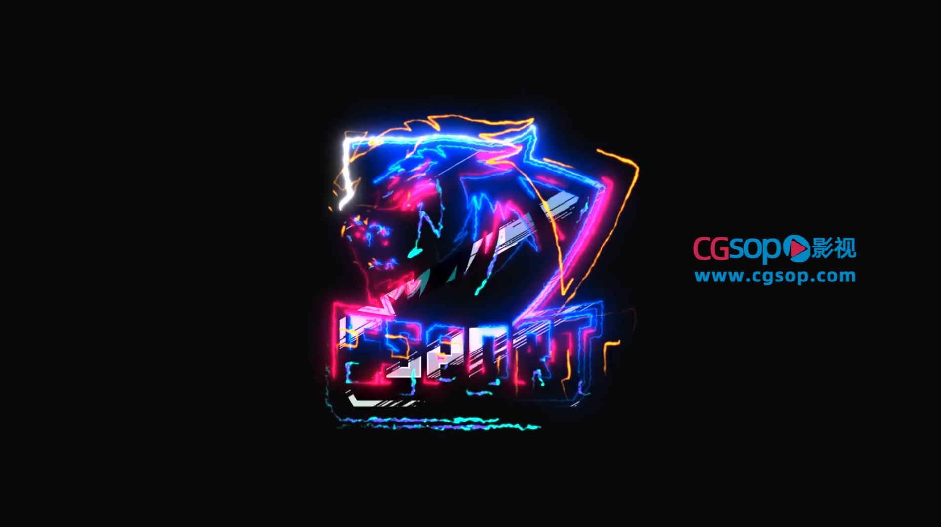 超快速的抽象能量标志logo动画演绎