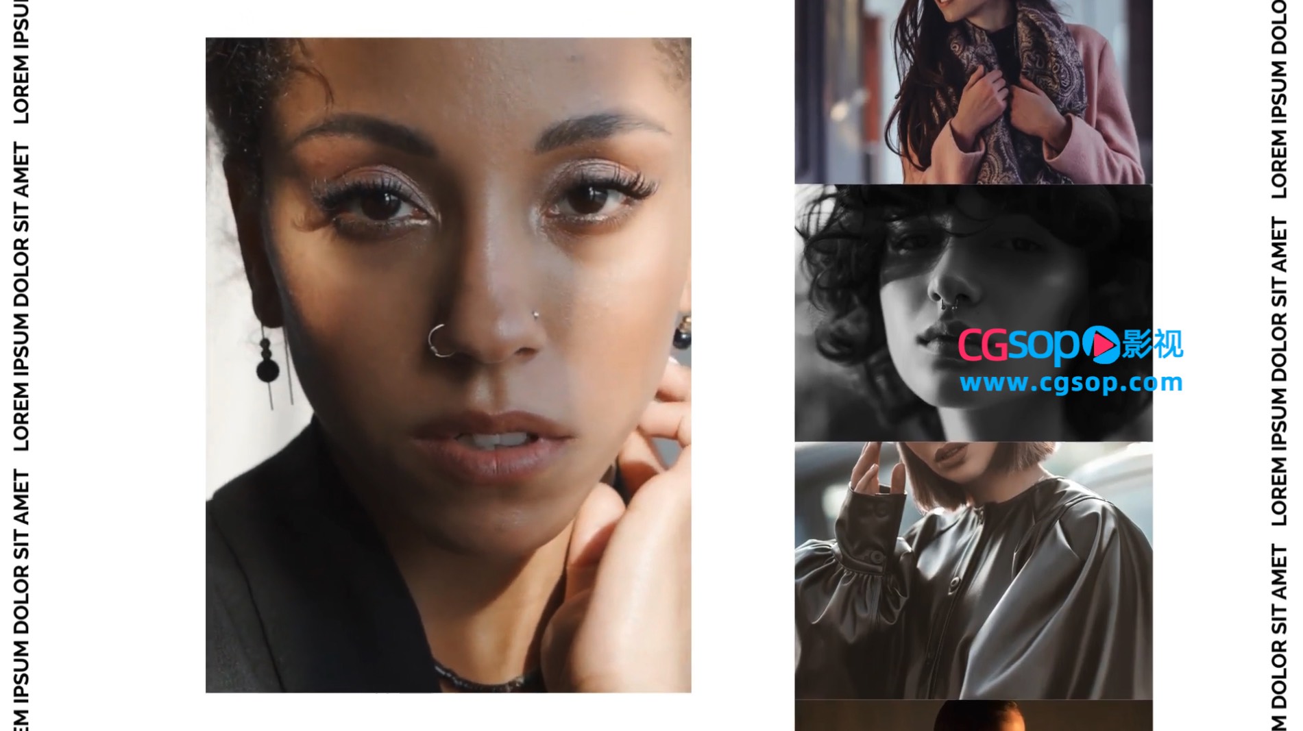 干净时尚主义模特视频画报