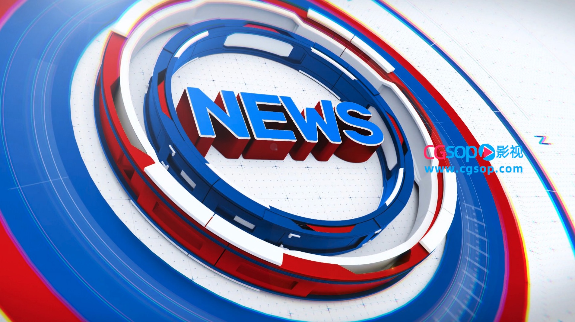 新闻时钟三维片头AE模板