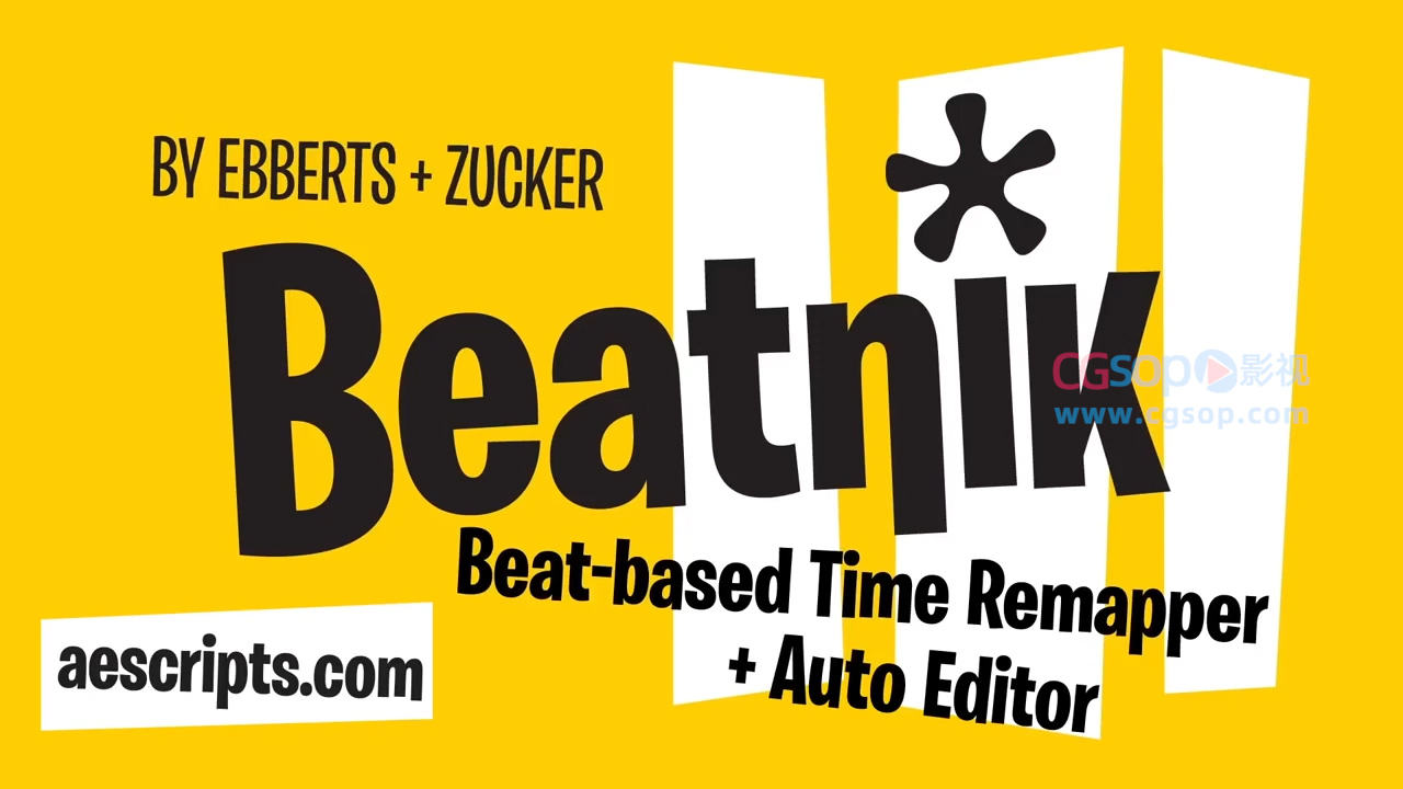 AE脚本-音乐节奏卡点时间重新映射自动剪辑 Beatnik v1.01+使用教程
