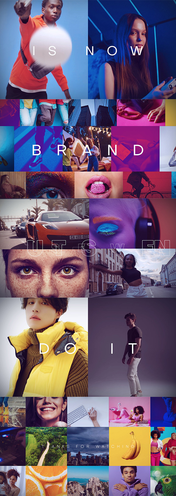 多屏时尚影像剪辑的平滑切换