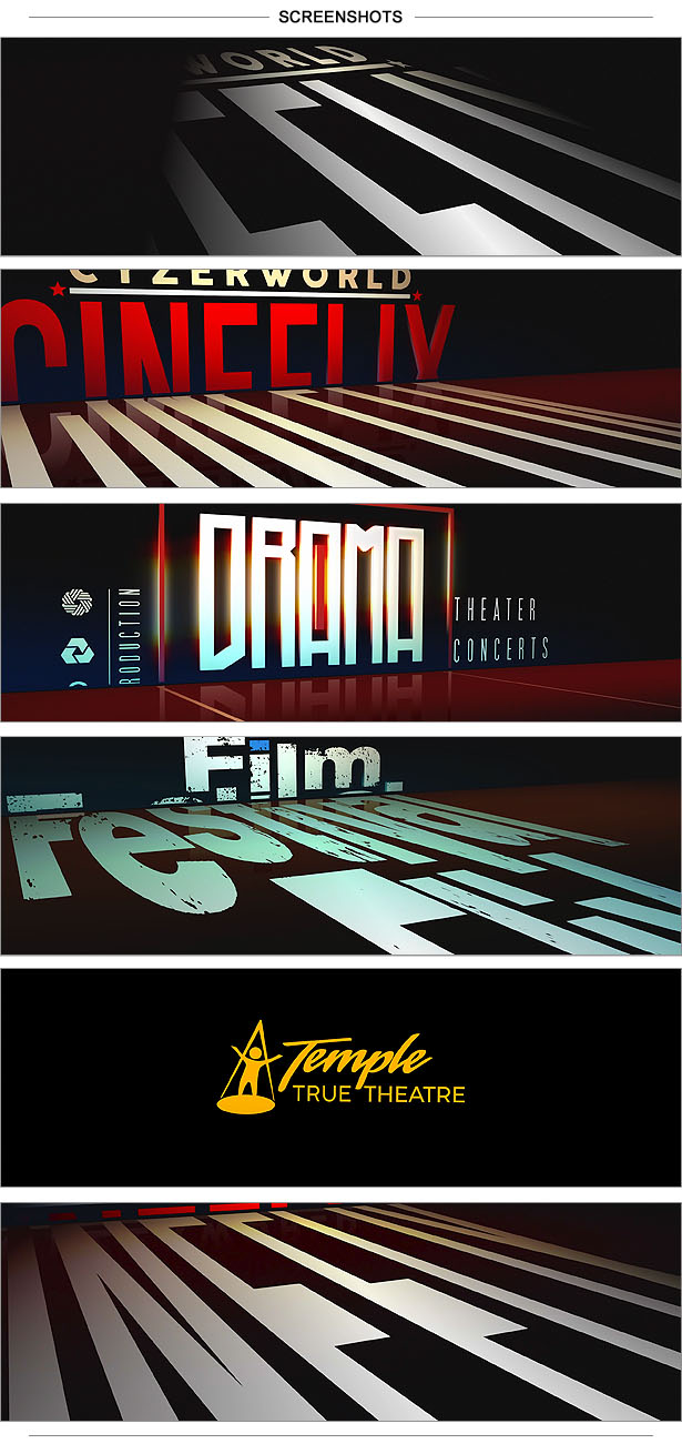 大气光影条纹效果的剧院标志