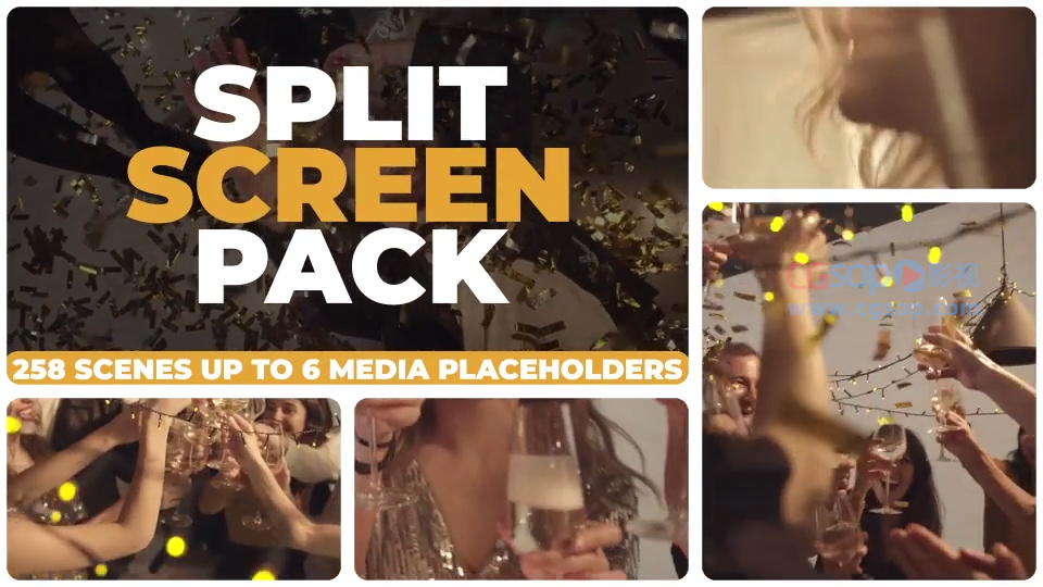 分屏内容拼贴展示的动画设计