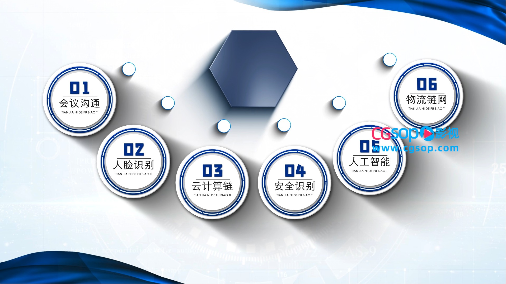 科技粒子动态分类展示AE模板