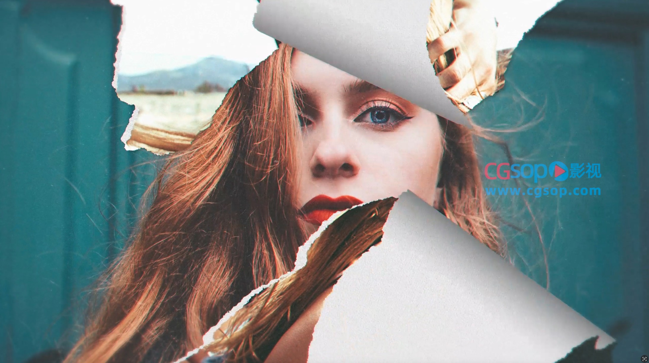 撕裂的纸张幻灯片