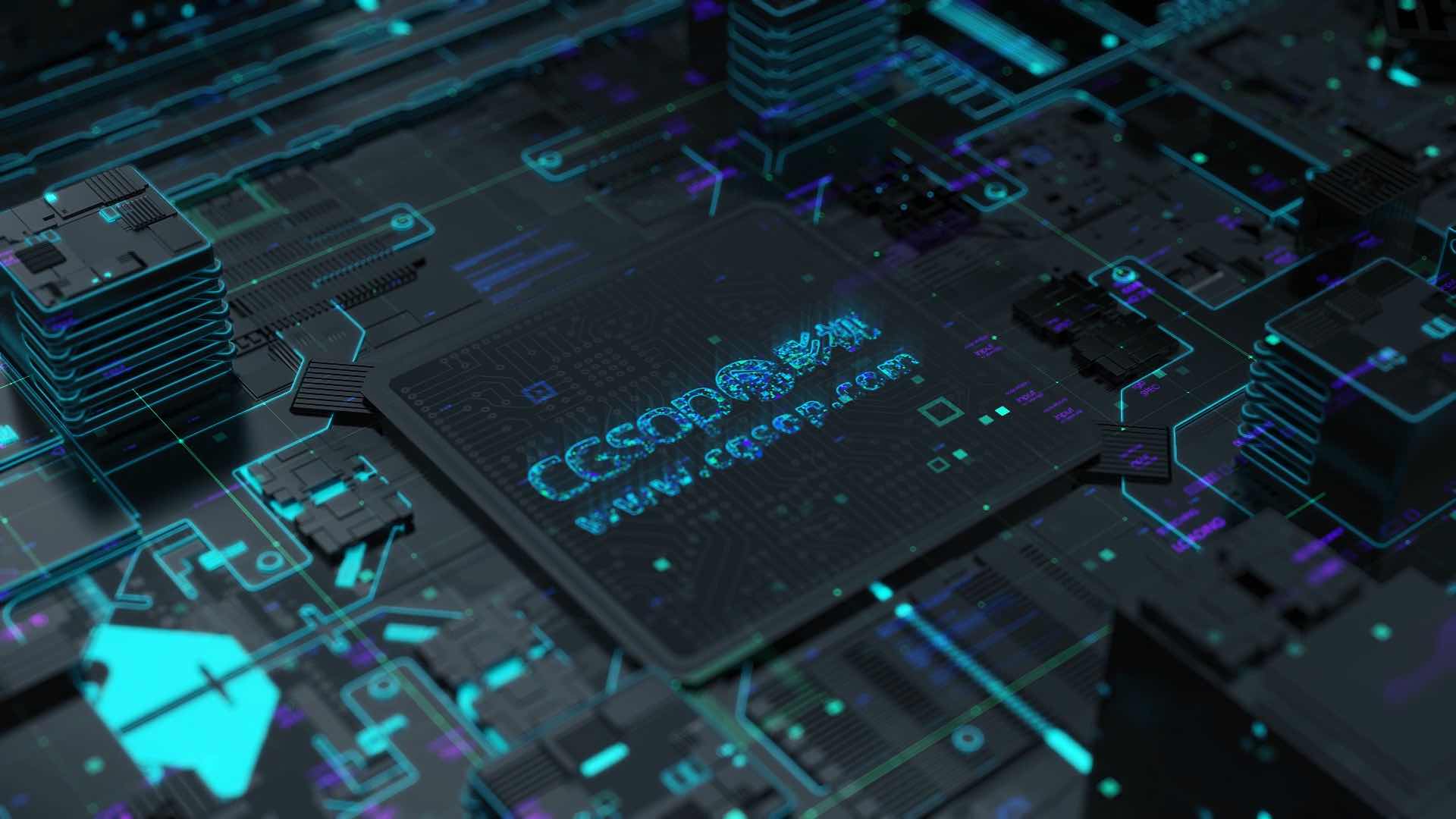 科技cpu粒子片头AE模板