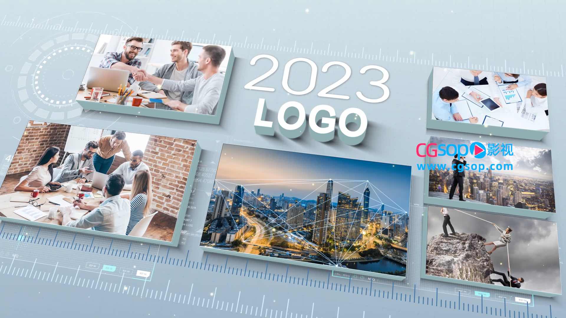 商务企业时间轴发展图文AE模板