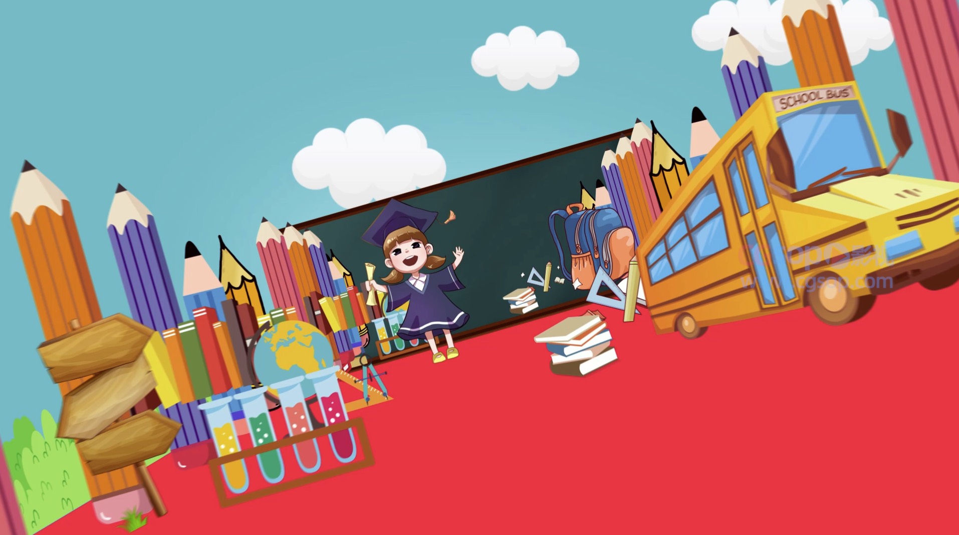 原创开学第一课招生AE模板