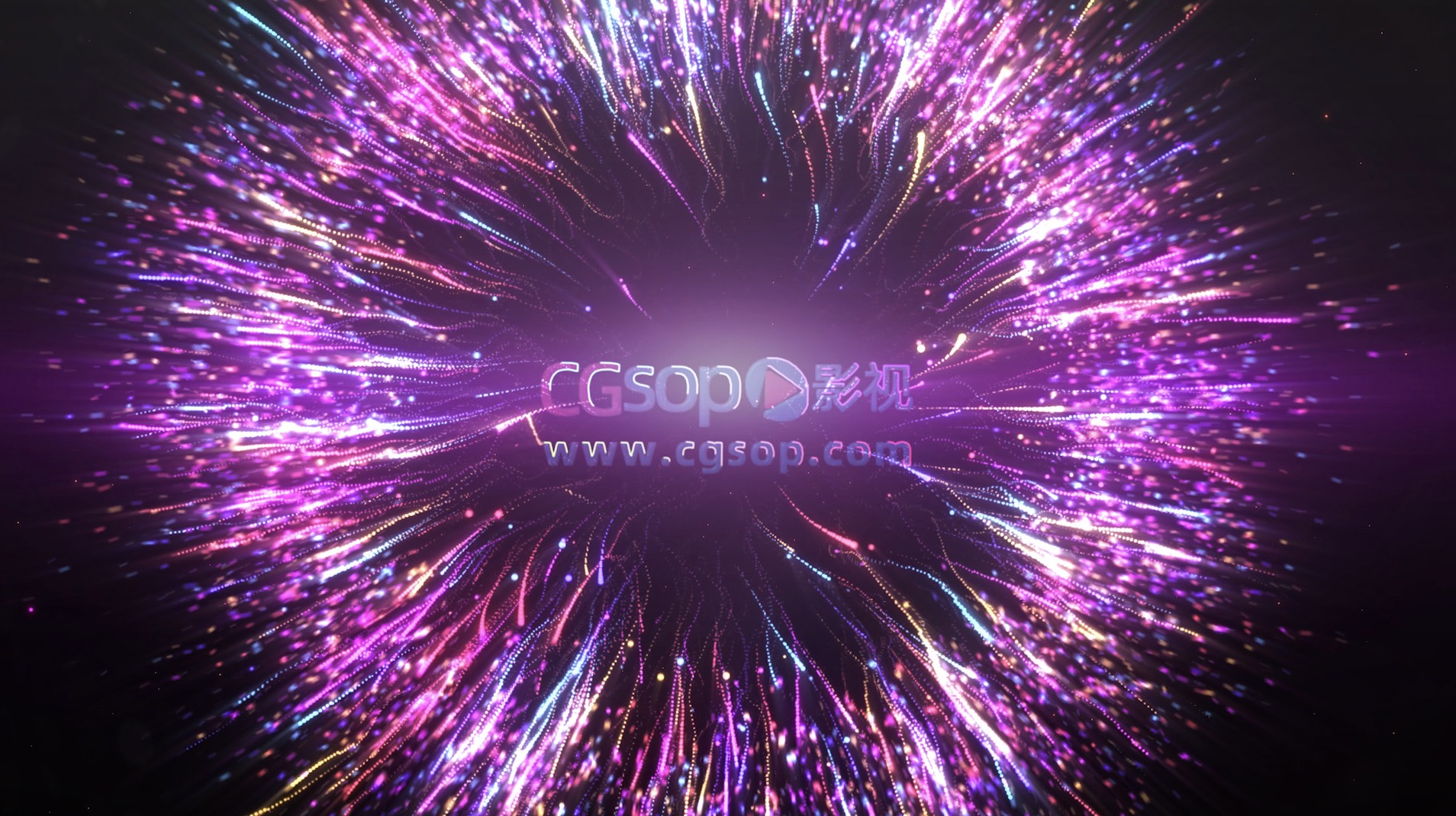 logo烟花粒子片头AE模板