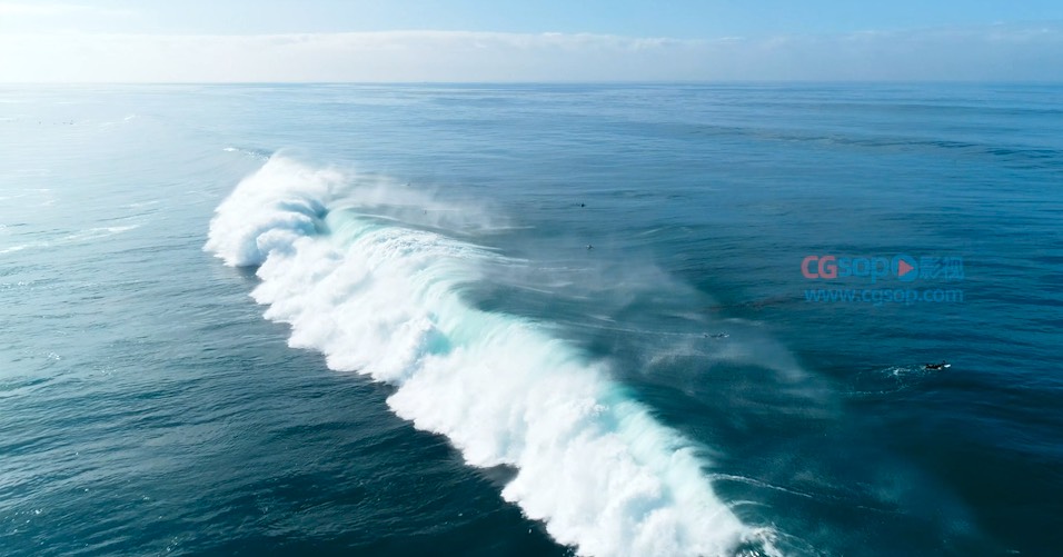 汹涌澎湃的浪花大海素材