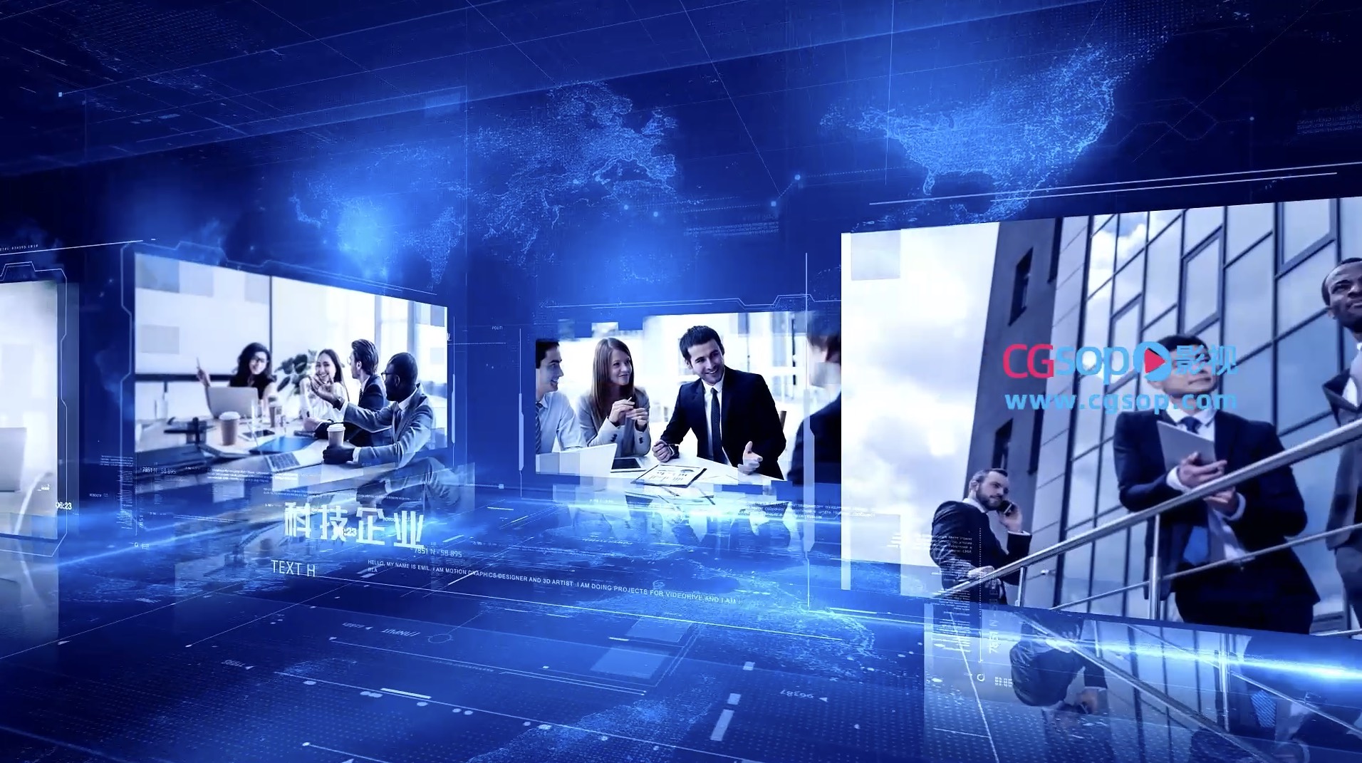 科技商业片头AE模板