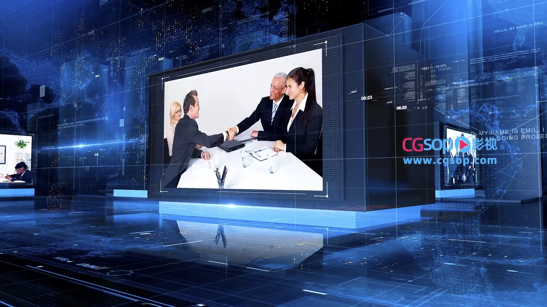 科技风大气企业宣传片头AE模板