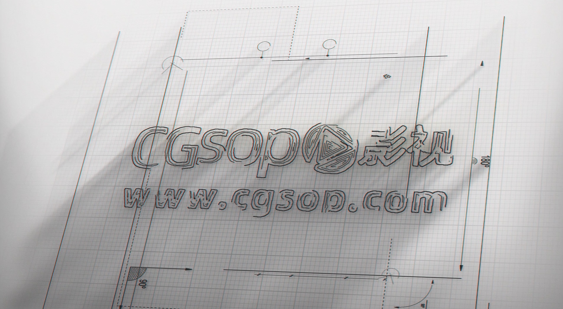 logo素描风格片头AE模板