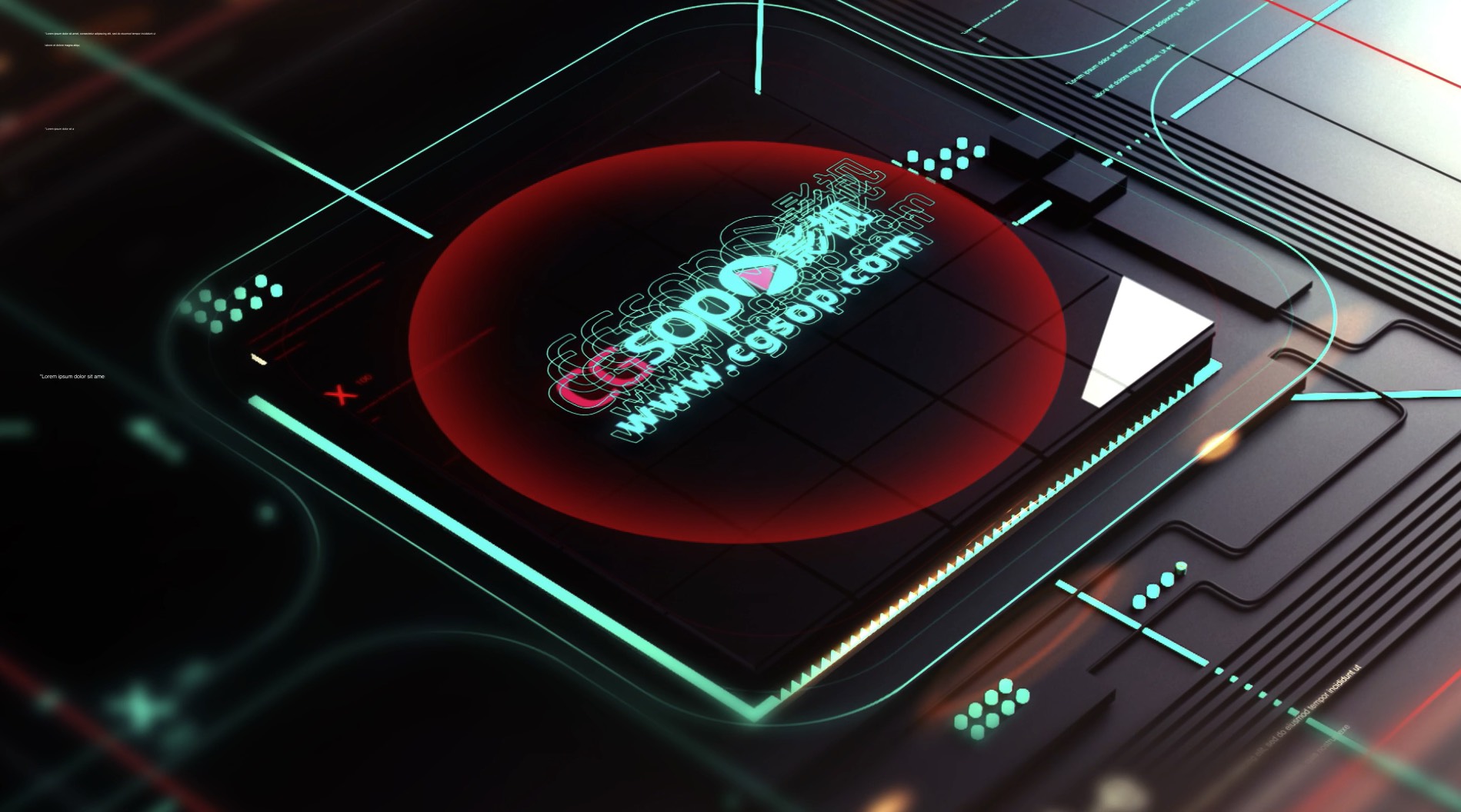 科技AI技术片头AE模板