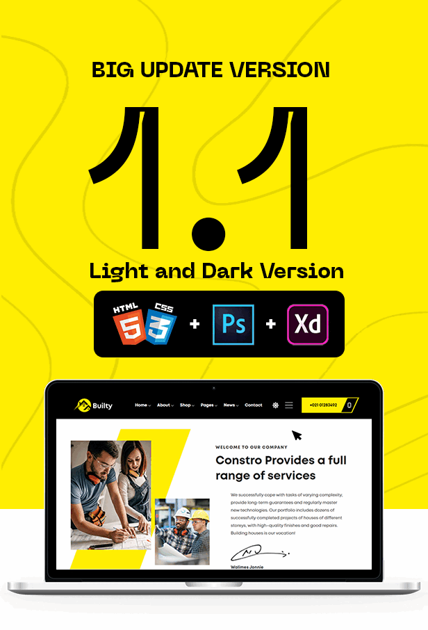 Builty -工业和建筑结构HTML模板