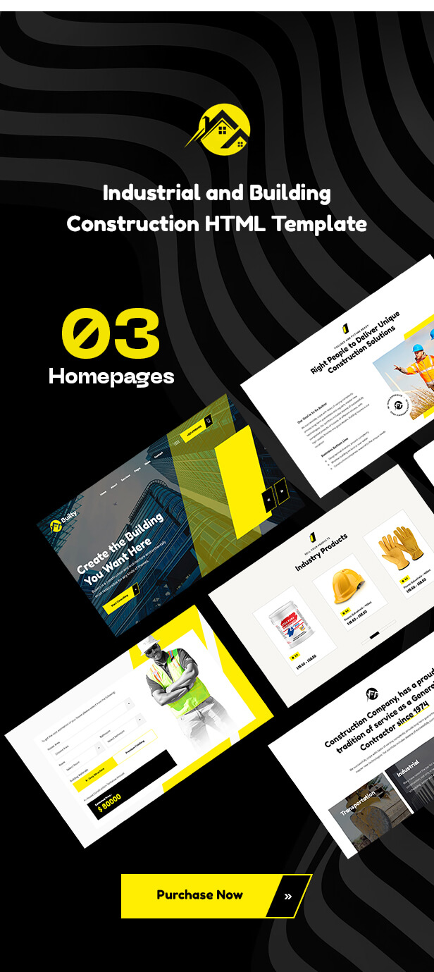 Builty -工业和建筑结构HTML模板