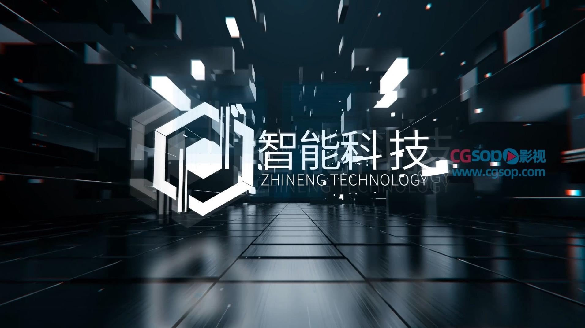 简洁大气三维科技智能宣传展示AE模板