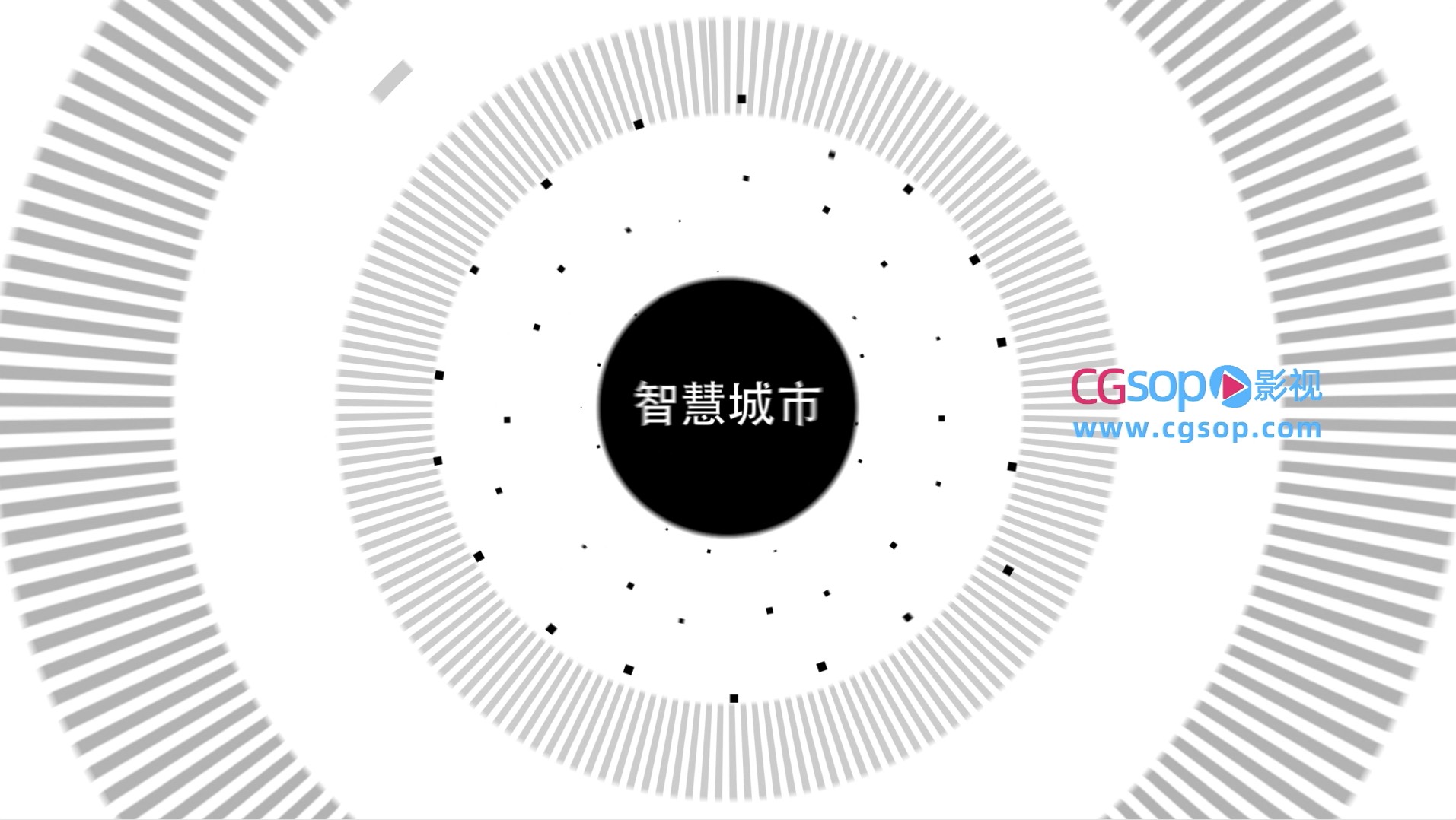 黑白文字动画快闪视频