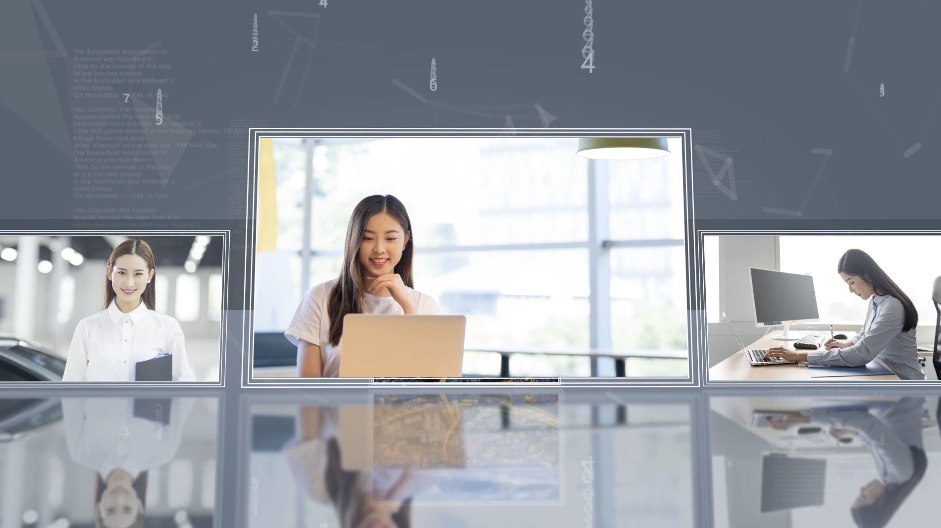 简洁企业科技图展示文模板