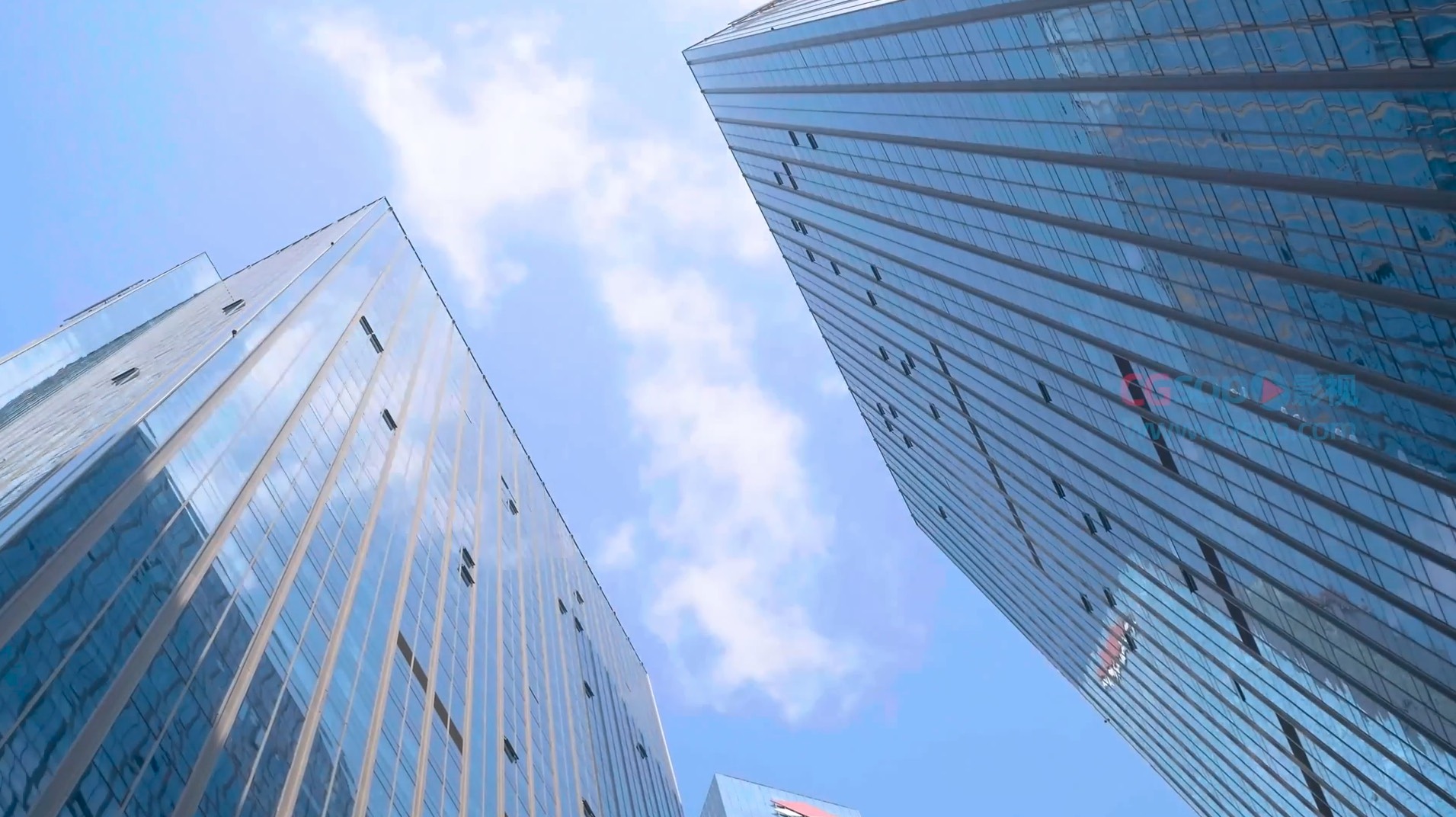 实拍青岛CBD中央商务区高楼大厦延时摄影