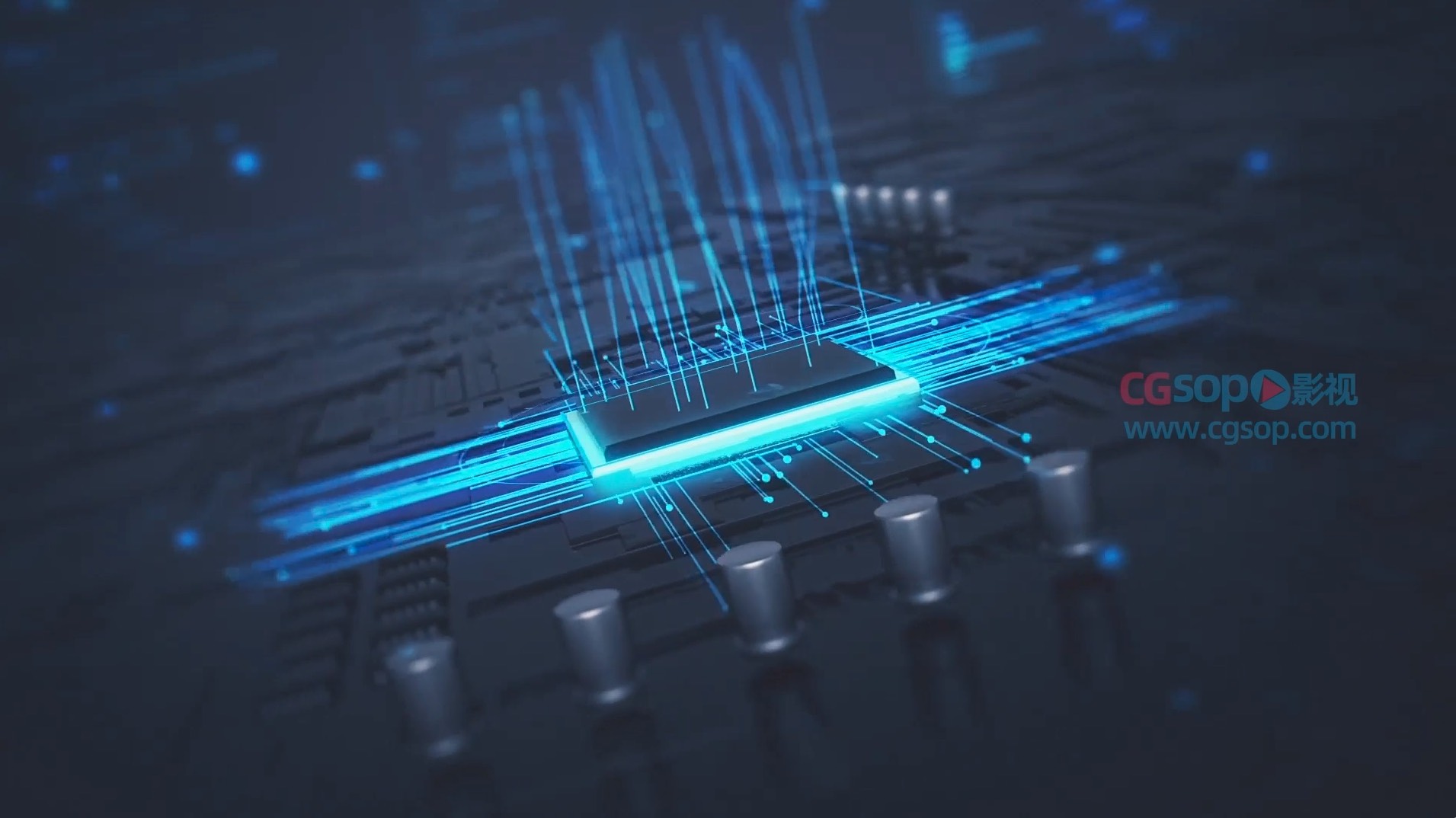 主板CPU芯片科技标志