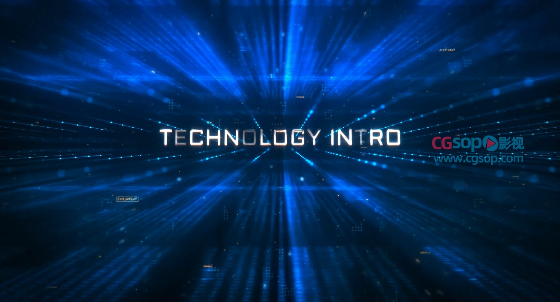 科幻隧道空间中的文本标题