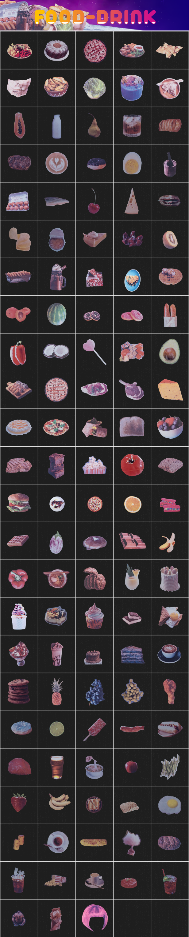 2400个人物眼耳口鼻风景动物定格动画预设Collage V5