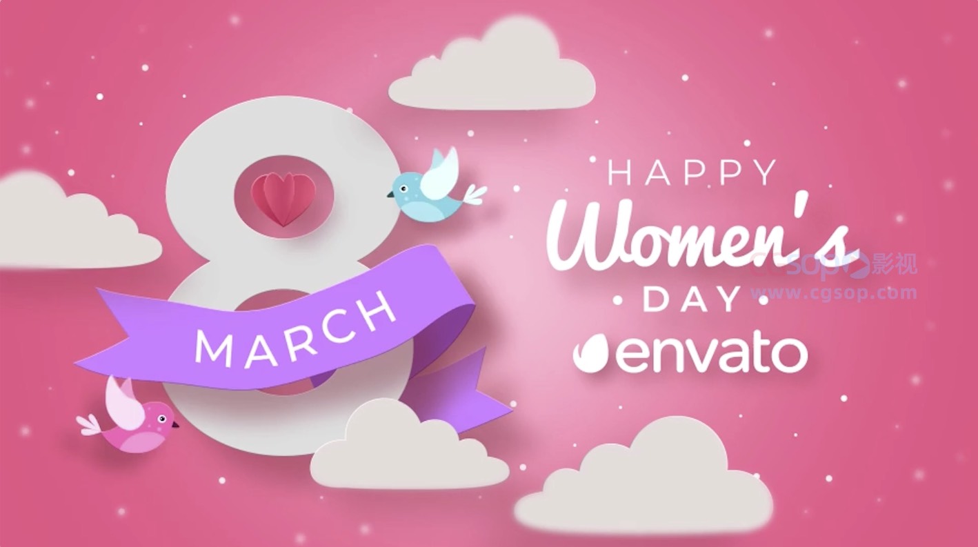 三八妇女节创意片头动画