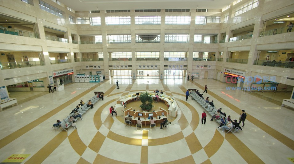 医院大厅大堂办公点前台