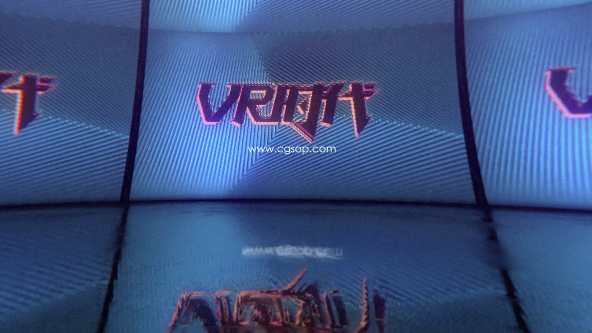 抽象故障大屏幕logoAE模板