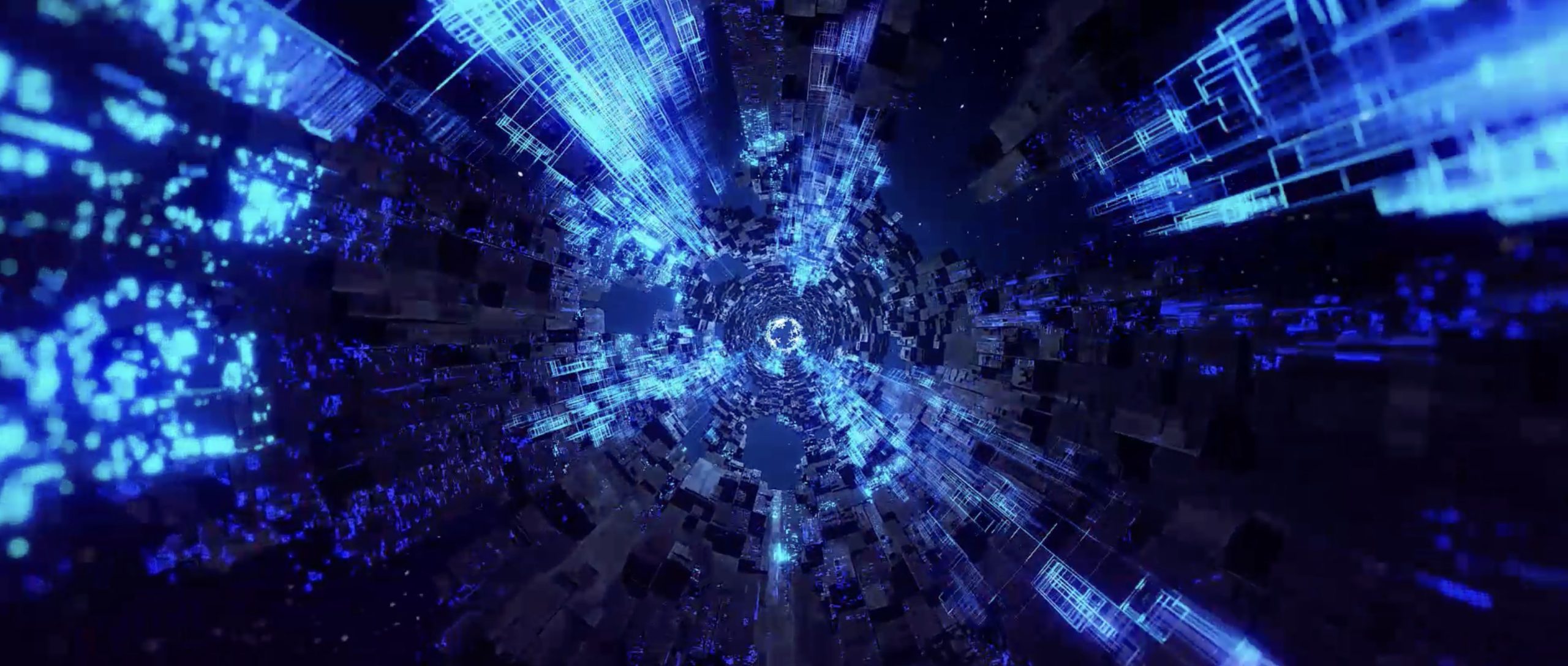 矩形阵列隧道穿梭转场视频素材