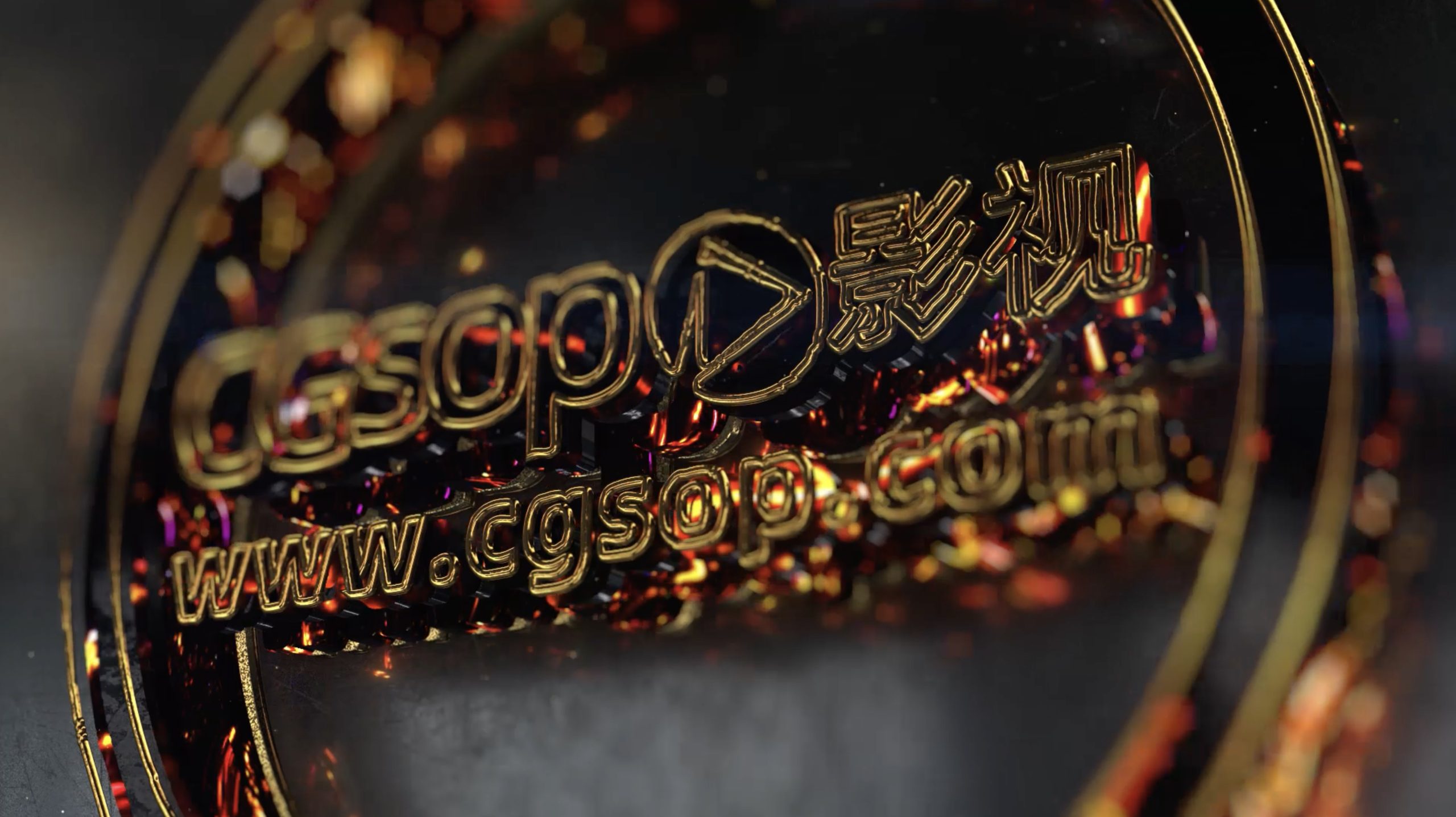 logo三维暗黑粒子AE模板