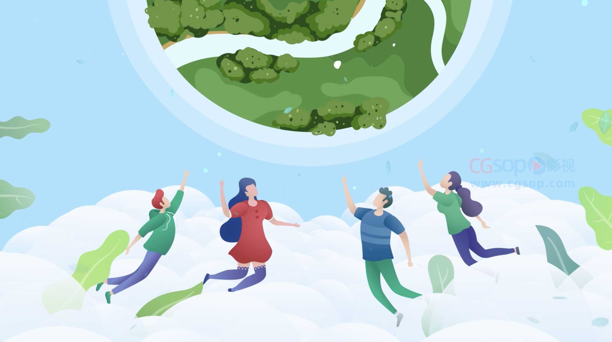 世界地球日MG风格模板