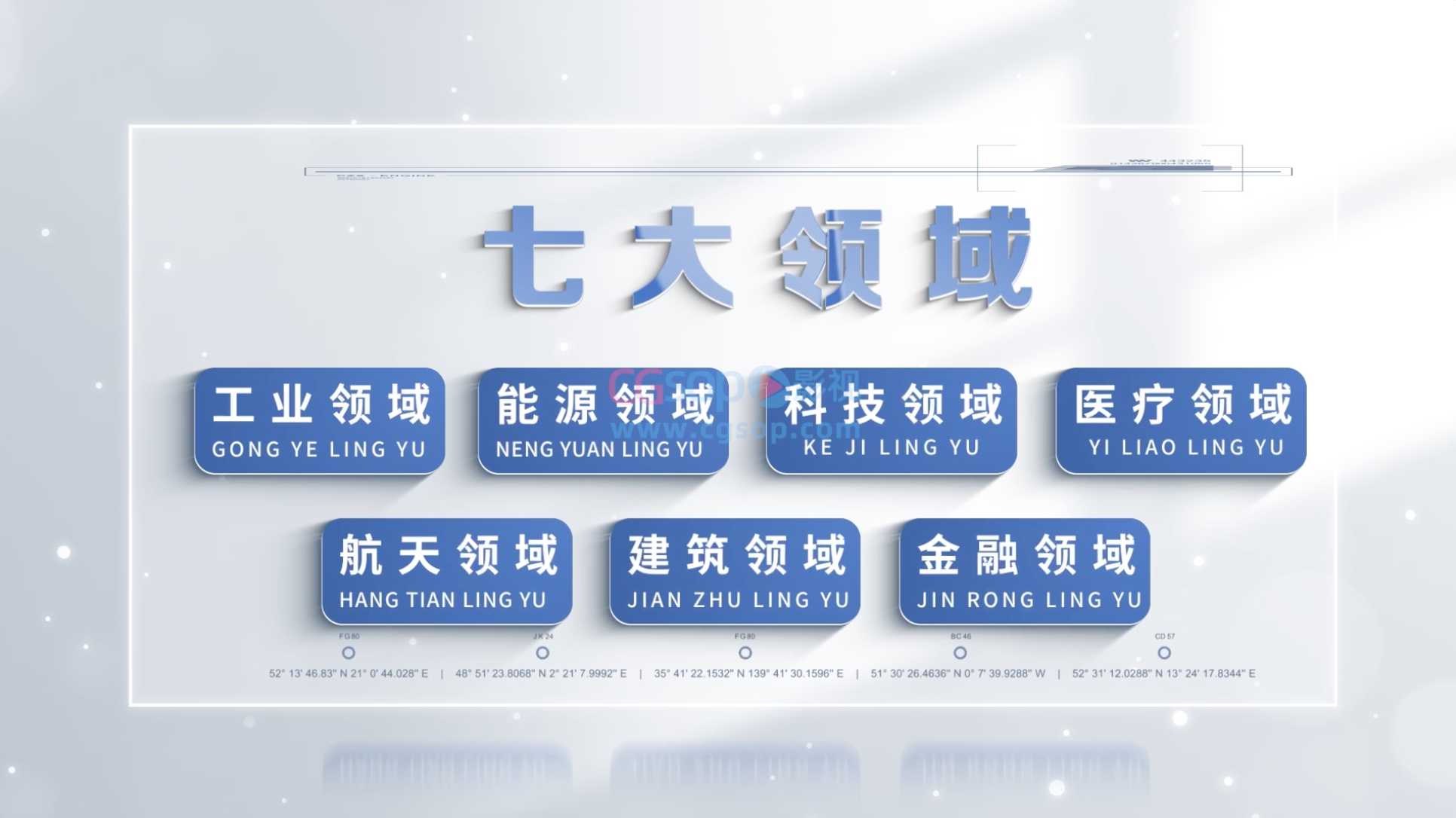 简洁科技分类展示AE模板